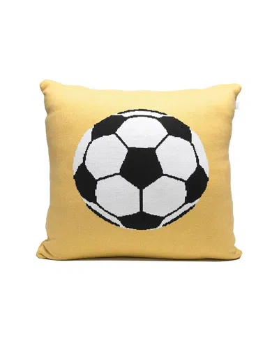 Rian Tricot Soccer Ball Cushion In Yellow