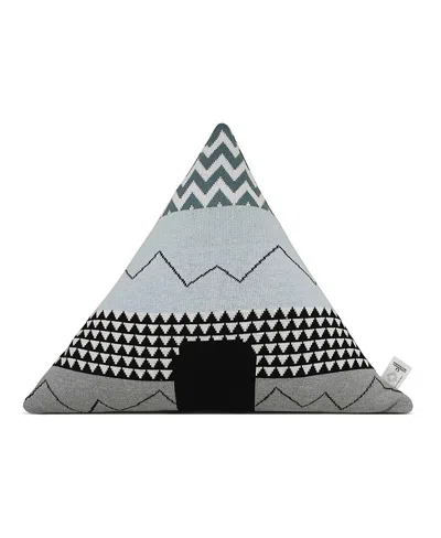 Rian Tricot Teepee Cushion In Blue