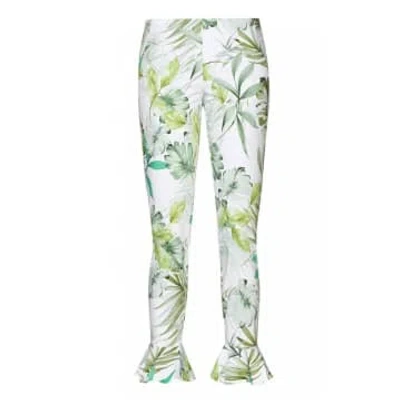 Riani Caiman Patterned Slim Fit Pants In Green