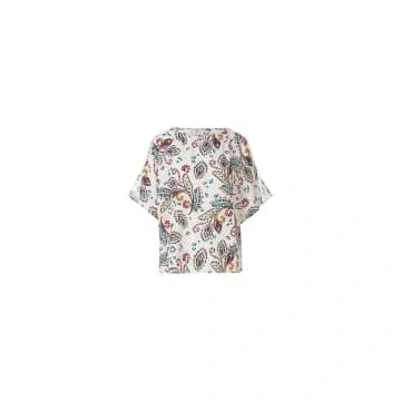 Riani Patterned Wide Short Sleeve Top Col: 184 Multi, Size: 14