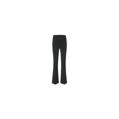 Riani Slim Fit Bootcut Techno Trousers Col: 421 Navy Blue, Size: 8 In Black