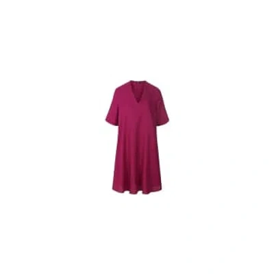 Riani V Neck Folded Short Sleeve Loose Dress Col: 707 Macaron Pink, Si