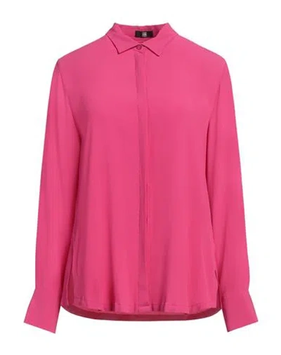 Riani Woman Shirt Fuchsia Size 10 Acetate, Silk In Pink