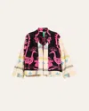 Rianna + Nina Embroidered Kimono Jacket In Multi