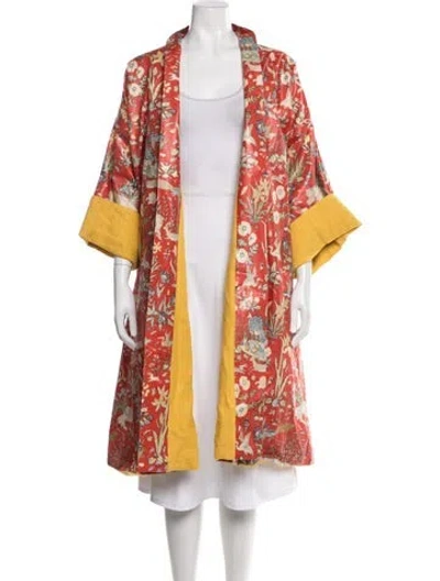 Pre-owned Rianna + Nina Floral Print Coat In Multicolor
