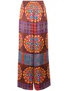 Rianna + Nina Geometric-print Wide-leg Trousers In Red