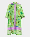 Rianna + Nina Kakanias Silk Blouse Maxi Dress In Joy Hope Dream Green