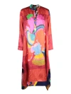 Rianna + Nina Niki Papagalos Coral Kaftan In Red