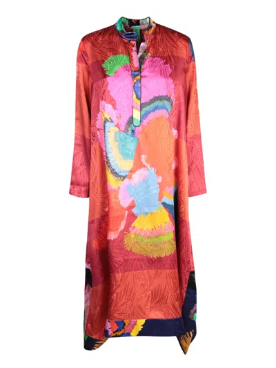 Rianna + Nina Niki Papagalos Coral Kaftan In Pink