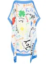 Rianna + Nina Printed Maxi Dress In White