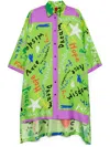Rianna + Nina Kakanias Silk Blouse Maxi Dress In Grün