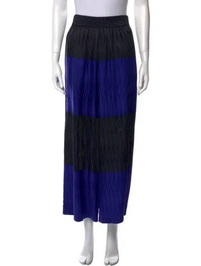 Pre-owned Rianna + Nina Silk Wide Leg Pants In Blue