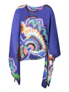 Rianna + Nina Ava Zoi Blue Multicolor Blouse