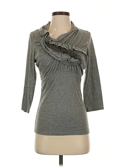 Pre-owned Ric Rac 3/4 Sleeve Top Gray Cowl Neck Tops