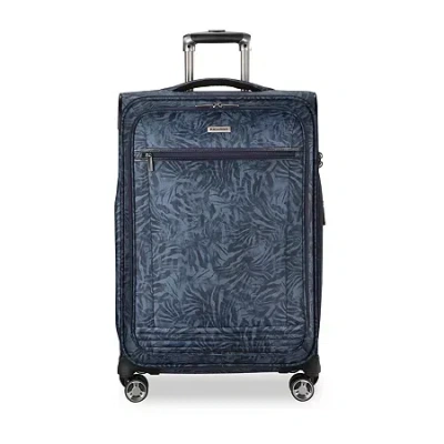 Ricardo Beverly Hills Avalon 24 Inch Softside Checked Spinner Luggage In Blue