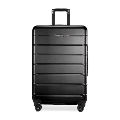 Ricardo Beverly Hills Cambria 24 Inch Hardside Checked Spinner Luggage In Black