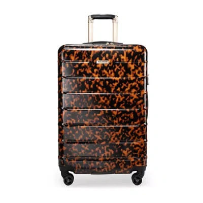 Ricardo Beverly Hills Cambria 24 Inch Hardside Checked Spinner Luggage In Brown