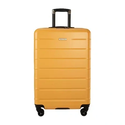 Ricardo Beverly Hills Cambria 24 Inch Hardside Checked Spinner Luggage In Orange