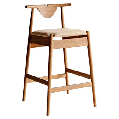 Pre-owned Ricardo Graham Ferreira Casa Barstool By , Hardwood, Brazil In Brown