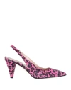 Riccardo Cartillone Woman Pumps Fuchsia Size 11 Leather In Pink