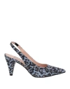 Riccardo Cartillone Woman Pumps Sky Blue Size 11 Leather