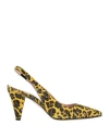 Riccardo Cartillone Woman Pumps Yellow Size 8 Leather