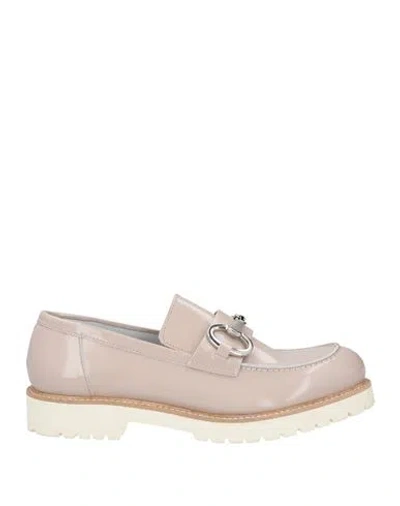 Riccardo P Woman Loafers Light Grey Size 10 Leather