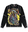 Ricchezza Reap What You Sew Long Sleeve Tee In Black Multi
