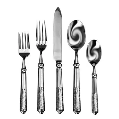 Ricci Argentieri Amalfi 20 Piece 18/10 Stainless Steel Flatware Set, Service For 4