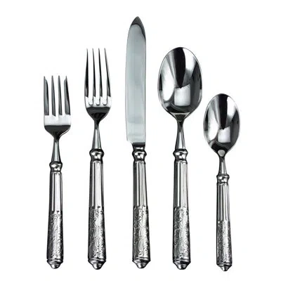 Ricci Argentieri Amalfi 5 Piece 18/10 Stainless Steel Flatware Set, Service For 1