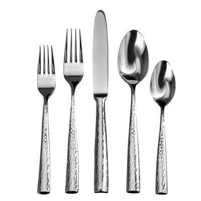 Ricci Argentieri Anvil 20 Piece 18/10 Stainless Steel Flatware Set, Service For 4