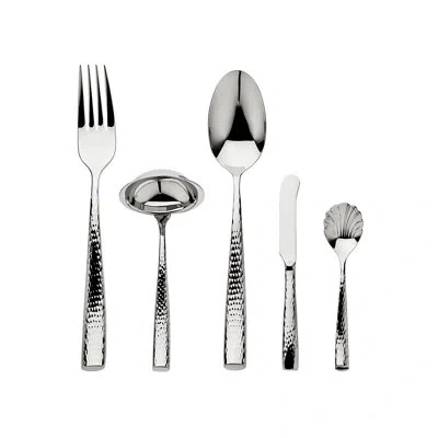 Ricci Argentieri Ricci Anvil 5-piece Flatware Serving Set In Silver
