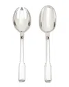 RICCI ARGENTIERI RICCI ARGENTIERI ART DECO 18/10 STAINLESS STEEL SALAD SERVING SET