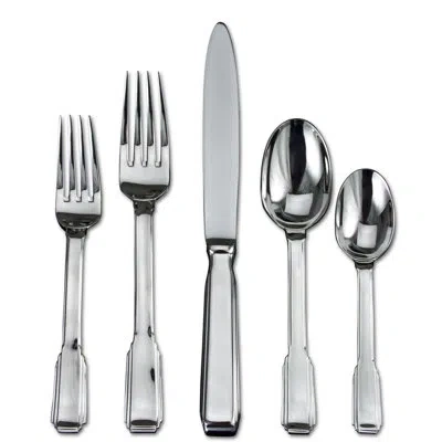 Ricci Argentieri Art Deco 20 Piece 18/10 Stainless Steel Flatware Set, Service For 4