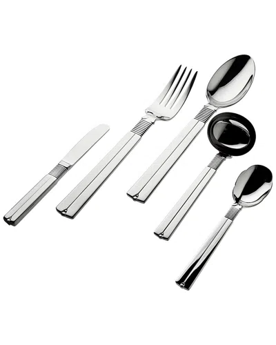 Ricci Argentieri Artisan 18/10 Stainless Steel 5pc Hostess Set In Black