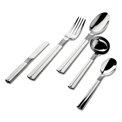 Ricci Argentieri Artisan Stainless Steel 5 Piece Serving Set In Silver
