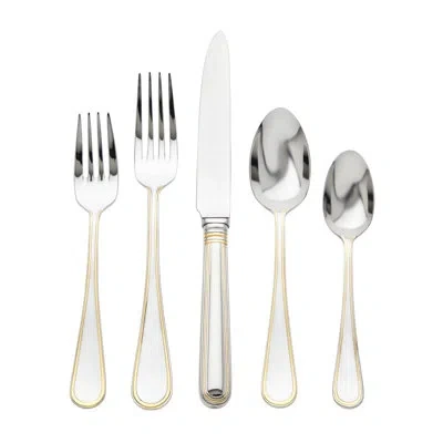 Ricci Argentieri Ascot 5 Piece 18/10 Stainless Steel Flatware Set, Service For 1