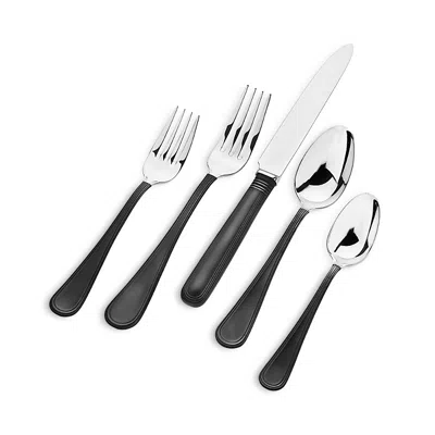 Ricci Argentieri Ascot Black 20 Piece Flatware Set
