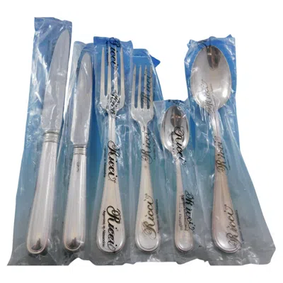 Pre-owned Ricci Argentieri Ascot By Ricci 800 Silver Flatware Set For 12 Service 76 Pcs Dinner New Unused