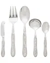 RICCI ARGENTIERI RICCI ARGENTIERI BOTTICELLI 18/10 STAINLESS STEEL SATIN 5PC HOSTESS SET