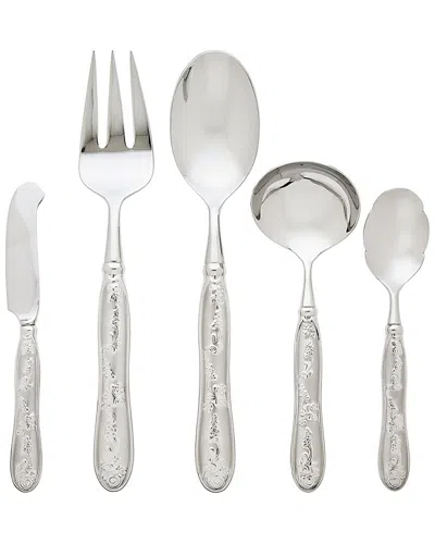 Ricci Argentieri Botticelli 18/10 Stainless Steel Satin 5pc Hostess Set In Gray