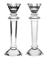 Ricci Argentieri Classic Round Crystal Tapered Candle Holder Set
