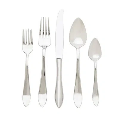 Ricci Argentieri Contorno 20 Piece 18/10 Stainless Steel Flatware Set, Service For 4
