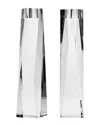 RICCI ARGENTIERI RICCI ARGENTIERI FREEDOM CRYSTAL TAPERED CANDLE HOLDER SET