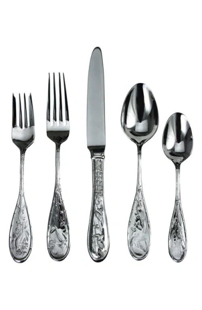Ricci Argentieri Japanese Bird 20-piece Flatware Set In Silver
