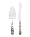 RICCI ARGENTIERI RICCI ARGENTIERI LABIRINTO 18/10 STAINLESS STEEL 2PC CAKE KNIFE & SERVER SET