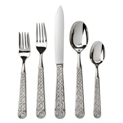 Ricci Argentieri Labirinto 5 Piece 18/10 Stainless Steel Flatware Set, Service For 1