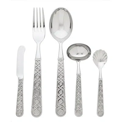 Ricci Argentieri Labirinto 5 Piece Hostess Set In Gray