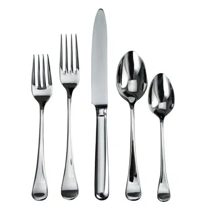 Ricci Argentieri Modigliani 5 Piece 18/10 Stainless Steel Flatware Set, Service For 1