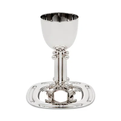 Ricci Argentieri Nickel Plated Suspension Kiddush Cup In Silver